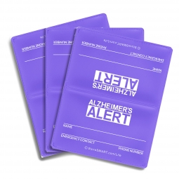 Folding Wallet Alzheimer's Alert - Emergency Medical Information Holder for ID